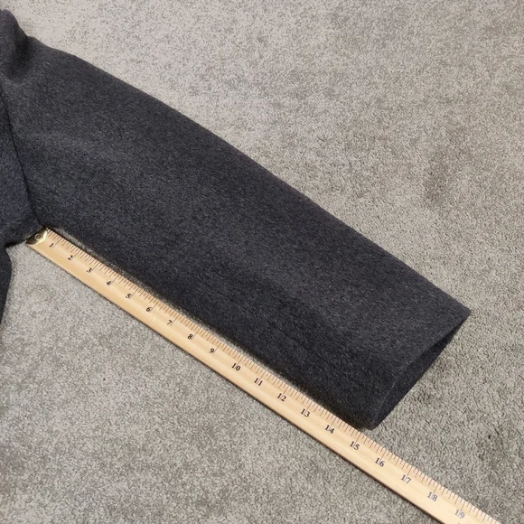 Vintage Boulevard Club Men's Long Wool & Cashmere Coat in Gray Size 42R Office - Picture 9 of 10